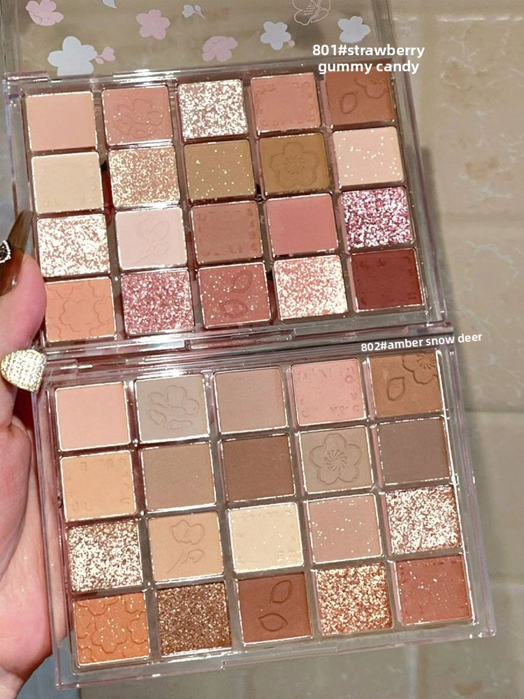 20-Shade Glitter Eyeshadow Palette – Matte, Shimmer & Pearlescent