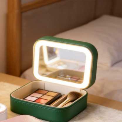 LED Illuminated Makeup Bag with Mirror