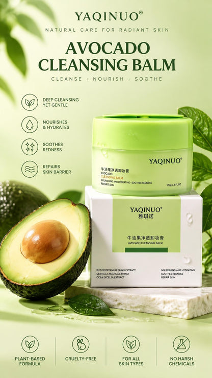 Avocado Makeup Remover Cleansing Balm – Gentle, Brightening & Fragrance-Free
