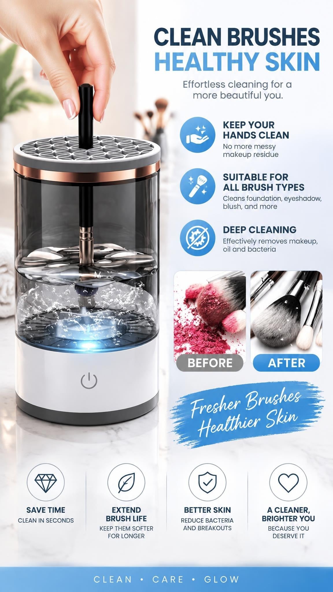Rechargeable Makeup Brush Cleaner